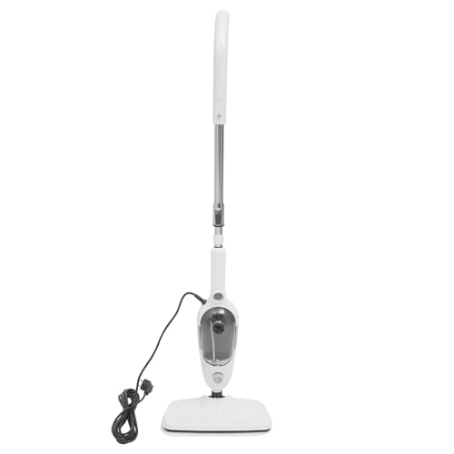Limpiador a vapor de 1300 W, fregona de vapor multifuncional con 30 segundos de tiempo de calentamiento, gran depósito de agua y amplio juego de accesorios, cabezal de limpieza flexible para suelos