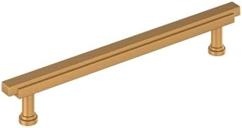 Signature Hardware 954047-7916 Gilderoy 7-9/16 Inch Center to Center Bar Cabinet Pull - Brushed Gold
