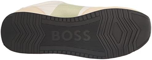 BOSS Men's Digital Logo Low Profile Athletic Style Sneakers, Optic White/Sand Dune, 13 | Image 3