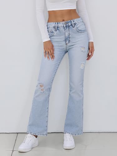 EMMIOL Bell Bottoms Flared Jeans for Women Stretchy High Rised Bootcut 2025 Fall Sexy Curvy Fitted Denim Pants2