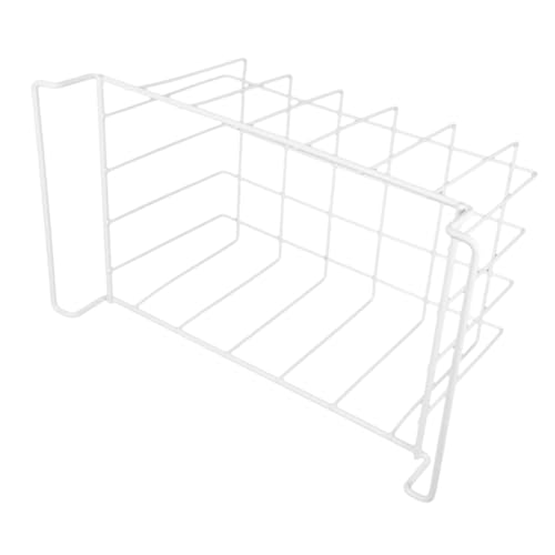 BATHVEVE Cesta Metálica de Almacenamiento para Congelador con Diseño Colgante Resistente Organizador para Arcones y Frigoríficos Cesta Alambre para Congelador Horizontal