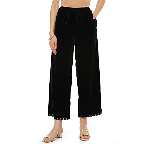 Image of BIBA Women Velvet Palazzo