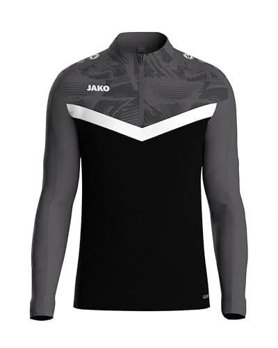 JAKO Ziptop Herren und Damen Iconic Gr. L Schwarz/Anthrazit -...