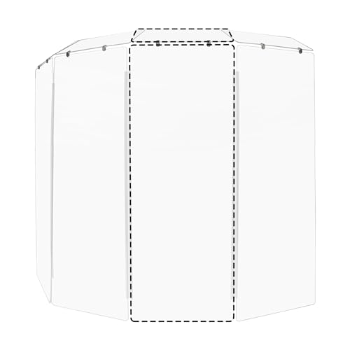 PENNZONI Drum Shield 5.5ft Single Panel w/Deflectors & Plastic Hinges, Premium Clear Acrylic Panel, Drum Screen