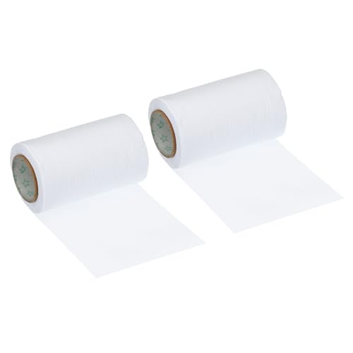 Image of PATIKIL 4.7 inch x49.2ft Pipe Wrapping Tape, 2 Pack PVC Duct Tape Pipes Insulation Air Conditioner Tube Wrap Waterproof Non Adhesive for HVAC Electrical White