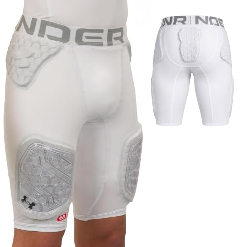 Under Armour Gameday Pro 5-Pad Football Girdle for Boys, Girdle for Football Players, White, Small - image 1
