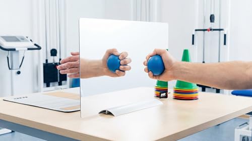 ERGOspiegel ALU Therapiespiegel Set für Spiegeltherapie 50x39 cm mit Klemmfuß