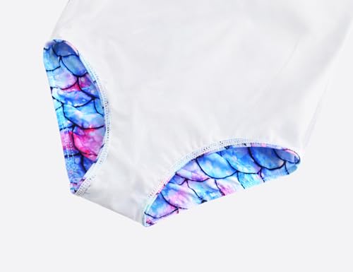 Nokecina Girls Swimsuits One-Piece Bathing Suits Multicolor Kids Sport Summer Beach Swimwear for 2-10 Years Old