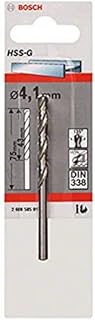Bosch 2608585922 Din338 HSS-G Metal Drill Bit, 5.0mm x 52mm x 86mm, Silver