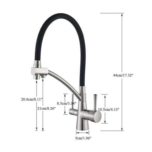 Robinet de cuisine or brossé mitigeur rotatif luxe - 6