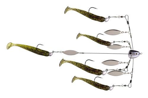 Strike King Tour Grade Titanium Umbrella Rig, Señuelo para Pesca de Bass miniatura 3