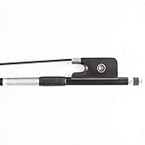 Carbon Fiber Cello Bow 4/4 Size VINGOBOW 100CB Full 4 4 for Professional Player Parisian Eyes Ebony Frog Unbleached Mongolian Black Horse Hair Pernambuco Performance Powerful and Wild Tone