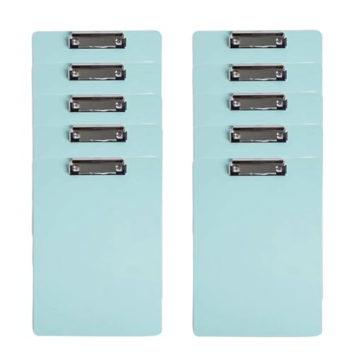 BDHDクリップファイル クリップボード A4 縦型ファイル バインダー フォルダー ライティングパッド クリップ PP プラスチック 文房具 オフィス 厚手 データパッド 学生 勉強 メニュー 10 個 (グリーン)