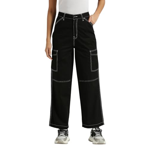 Image of Pepe Jeans Women's High Rise Regular Casual Pants