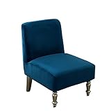 Design moderne: 2 types de tissus, l'un est en velours de couleur unie, l'autre est d'imprimés vifs, ce qui apporte des sentiments d'élégance et de beauté. Convient aux types de styles de décoration, décore votre chaise et rend le salon plus coloré.