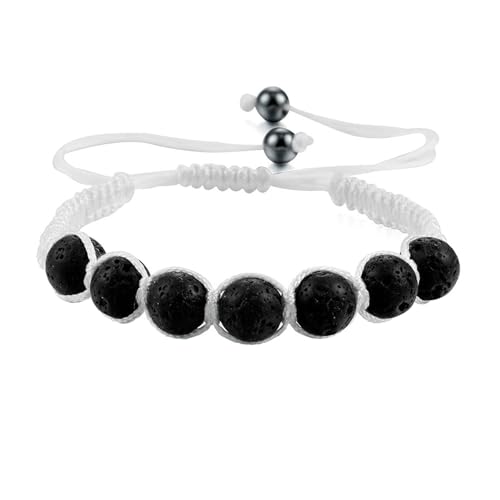 Bracelet de perle de pierre naturelle blanche 8mm élastique tressé