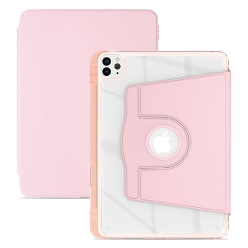Étui iPad Pro 12.9 2020 rose rotatif pour travailler confortablement au café