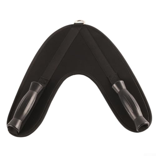 Zilimontt Arnés de abdominales para entrenamiento central, equipo de fitness acolchado ajustable para abdominales, estiramientos de hombros y entrenamientos de cuerpo completo (mango de goma)