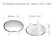 uxcell Sink Trim Overflow Cover, 3Pcs Sink Overflow Rings Metal Bathroom Kitchen Basin Single Layer Hole Insert in Round Caps, Silver
