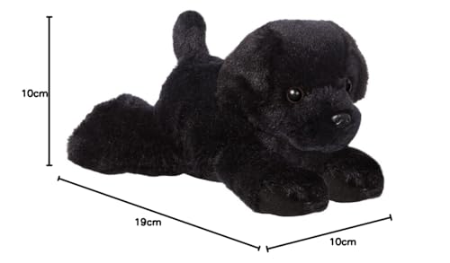 Aurora, 31295, Mini Flopsies Blackie Black Labrador Dog, 20 cm, miękka zabawka, 20 cm