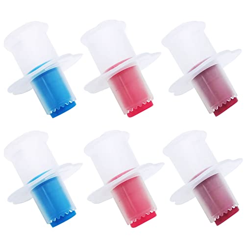 Markeny 6 Pack Blue Plastic Cupcake Plunger Cutter, 2cm Diameter