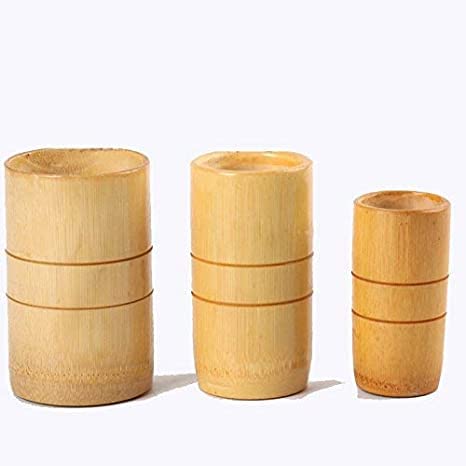 POWEREST Chinese Bamboo Wooden Jar Cupping Kit Traditional Medici...