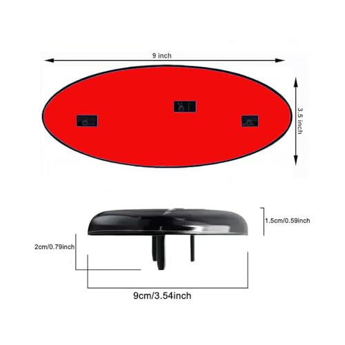 Image of 9 Inch Front Grille Rear Tailgate Emblem Compatible with 04-14 F150, 11-14 Edge, 11-16 Explorer, 06-11 Ranger, 07-14 Expedition, 9 inchX3.5 inch for Ford, Black American Flag