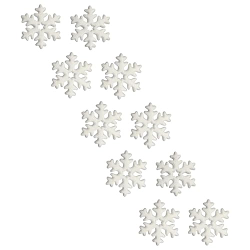 Nishiyuenyi 10x Large Artificial Snowflake Xmas Tree Decor Festival Layout Xmas Snow Ornament for Balcony Bedroom Office Farmhouse