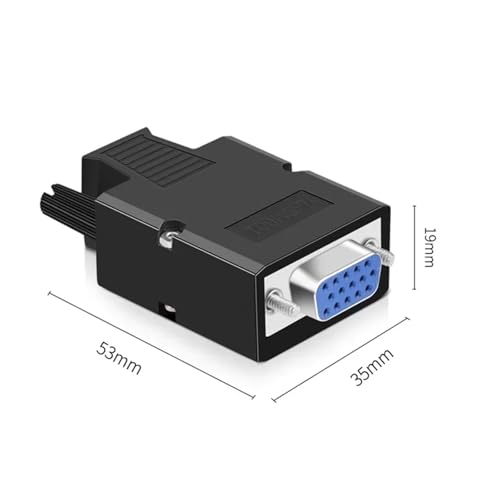 Conector VGA sin soldadura DB15 hembra de 3 filas para cable de proyector y monitor 7
