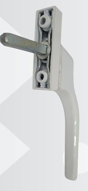 Image of UPVC Casement Window Handle | Aluminium Locking Handle for UPVC Windows | Durable White Finish | Easy Installation Hardware