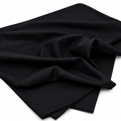 Image of M Fabrics Cotton Plain Solid Lining 2by1 Soft 36 Inch Width for Craft Material Blouse, Petticoat, Kurtis, Tailoring & Boutique Purpose (2by1 Pack of 2 Meters) - Black