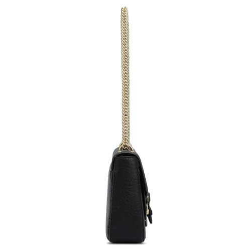 Image of Da Milano Women's Leather Shoulder Bag - Black