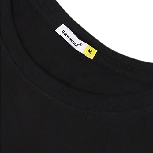 Image of Bewakoof Men's Graphic Printed 100% Cotton T-Shirt - Regular Fit, Round Neck, Half Sleeves