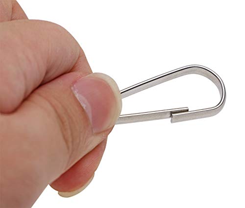 Mini Skater 2 Inches Heavy Duty Metal Flag Pole Snap Clips Loop Hook Flagpole Attachment Halyard Rope Accessory (20) #TOP2
