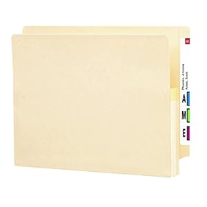 Smead End Tab File Pocket, Reinforced Straight-Cut Tab, 1-3/4″ Expansion, Letter Size, Manila, 25 per Box (75114)