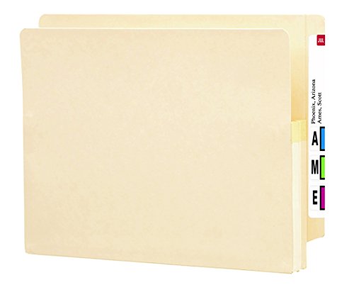 Smead End Tab File Pocket, Reinforced Straight-Cut Tab, 1-3/4″ Expansion, Letter Size, Manila, 25 per Box (75114)