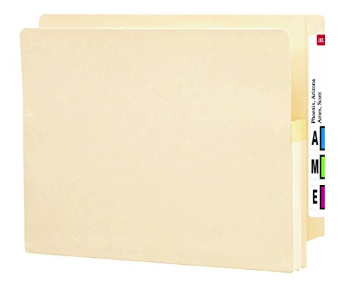 Smead End Tab File Pocket, Reinforced Straight-Cut Tab, 1-3/4" Expansion, Letter Size, Manila, 25 per Box (75114)