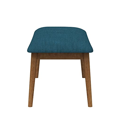 Image of Chumbak Jodhpur Bench - Mediterranian Blue (2 Seater Bench, Sheesham Wood, Blue)