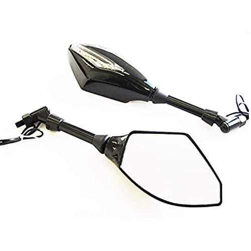 Okstno Universal Motorcycle Indicator 10Mm 8Mm Rear View Side Mirrors Integrated Led Turn Signals Fit For Street Bikes Cruiser Scooters #TOP3