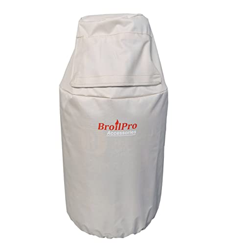 BroilPro Accessories Propane Tank Cover Fits 30-Pound Steel Propane Cylinder Cover for RV Trailer, Beige