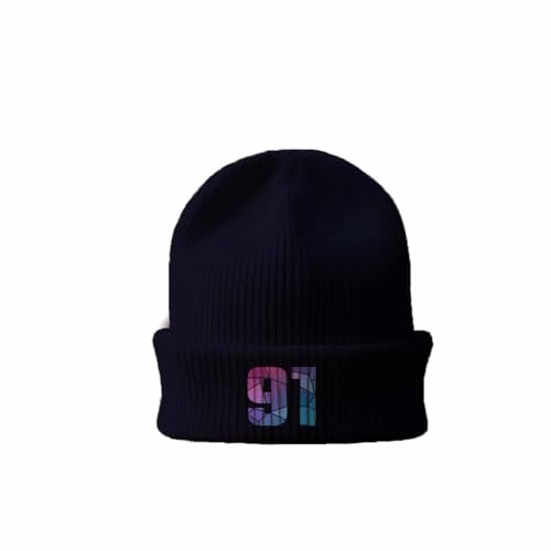 Bonnet 91 Number navy idéal pour vos sorties en ville et balades hivernales