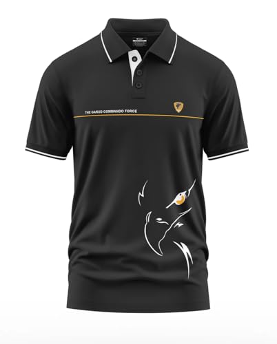 Image of WarriorWorld Men's Polo T-Shirt | 100% Pure Cotton 270 GSM Fabric | Stylish Graphic Printed Tee | Comfortable Regular Fit T-Shirt