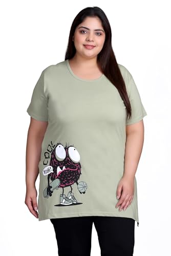 Image of In Love Women's Plus Size Longline T-Shirt with Side Pocket, 3 /4 Sleeve, Crew Neck