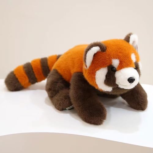 Panda de Peluche con Peso, Peluche Suave, Juguete Abrazable para Comodidad y Relajación, Juguetes de Peluche de Oso Panda y Dinosaurio, Animal de Peluche Red Panda 30cm