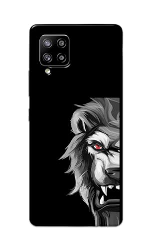 Image of PRINTFIDAA Printed Hard Back Cover Case for Samsung Galaxy M42 5G | Samsung Galaxy A42 5G Back Cover (Angry Lion) -112