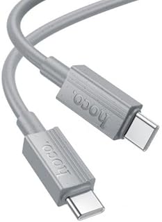 كابل X107 60 وات نوع سي الى نوع سي من هوكو، لون رمادي