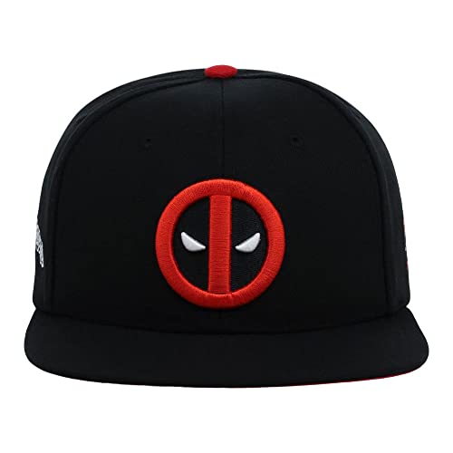 Marvel Deadpool Adult Fashion Adjustable Snapback Flat Bill Cap Blk/Red #TOP1