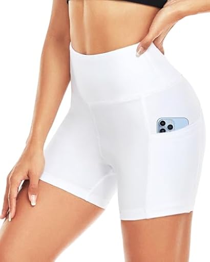 Pantalones Cortos Deportivos para Mujer, Pantalon Corto Ciclismo Gym Running Yoga Gym Fitness para Mujer con Bolsillos Mallas Cortos Verano No Transparente(Blanco,M) | Ya disponible en tu tienda friki favorita! En mundofriki.es! Pantalones Cortos Deportivos para Mujer, Pantalon Corto Ciclismo Gym Running Yoga Gym Fitness para Mujer con Bolsillos Mallas Cortos Verano No Transparente(Blanco,M) | Ya disponible en tu tienda friki favorita! En mundofriki.es!