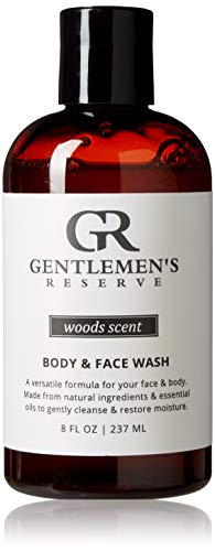 Gentlemen’s Reserve Organic 2-in-1 Wash, Men’s All-Natural Body & Face Wash for Normal, Dry, or Sensitive Skin, 8 oz. (Woods Scent)