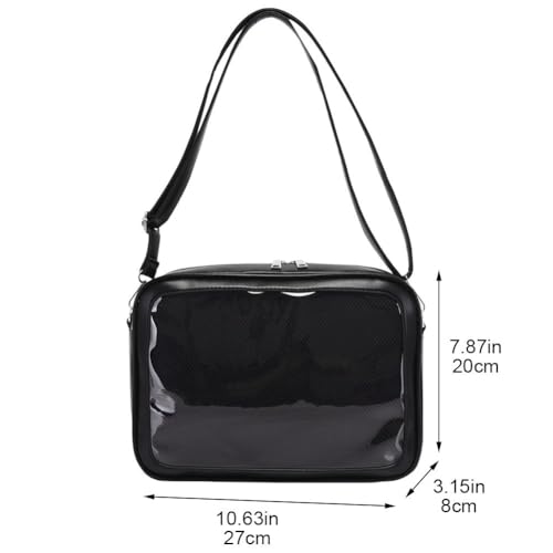 Ita Bag Lolita Jk Bag with Badges Display Plate Women Uniform Crossbody Bags Kawaii Ita Bag Pu Leather Handbag3